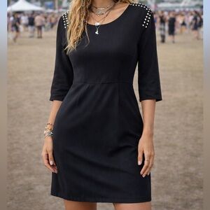 H&M Black Dress with Rhinestone Accents. Great Condition. Size 6